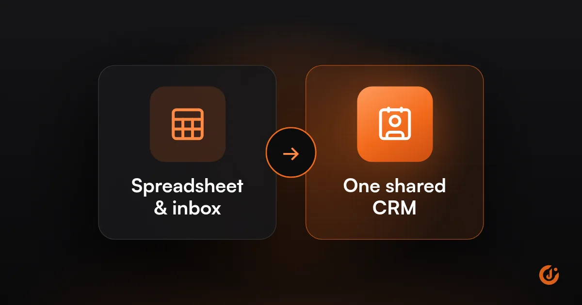 Moving from a spreadsheet and inbox to one shared CRM