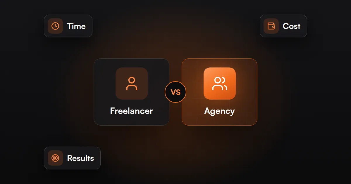 Freelancer vs agency comparison for Facebook ads