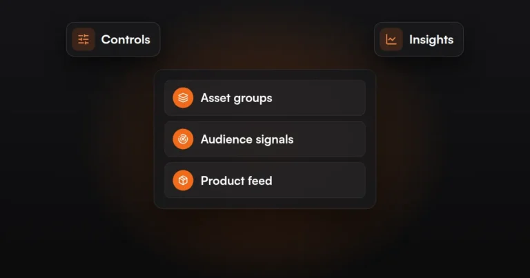 Performance Max asset groups, audience signals and product feed