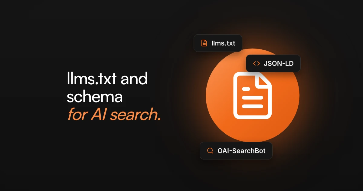 llms.txt and Schema for AI Search: Setup Guide