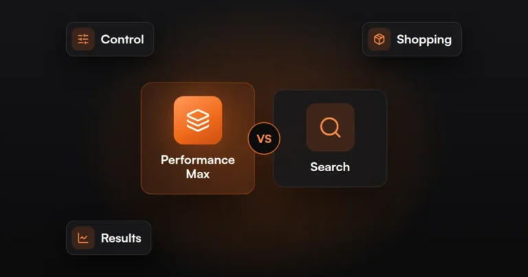 Performance Max vs Search campaign comparison